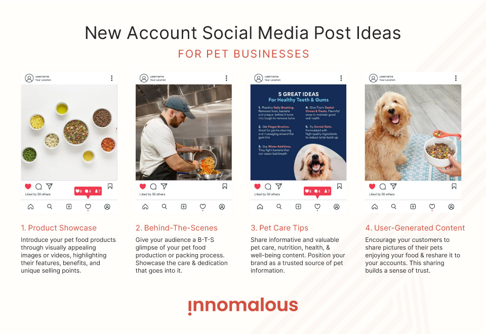 Start Pet Food Business In India-Innomalous Natural Pet Food Manufacturer Social Media Post Ideas for Pet Business