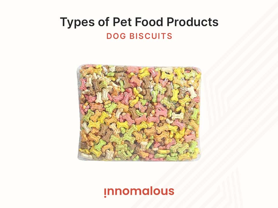Dog Biscuits & Cookies - Pet Foods 101 and Fundamentals of Pet Nutrition, Product Types, Processing, Pricing Segments and Emerging Trends for Pet Food Business Owners - Innomalous Pet Food Manufacturer India