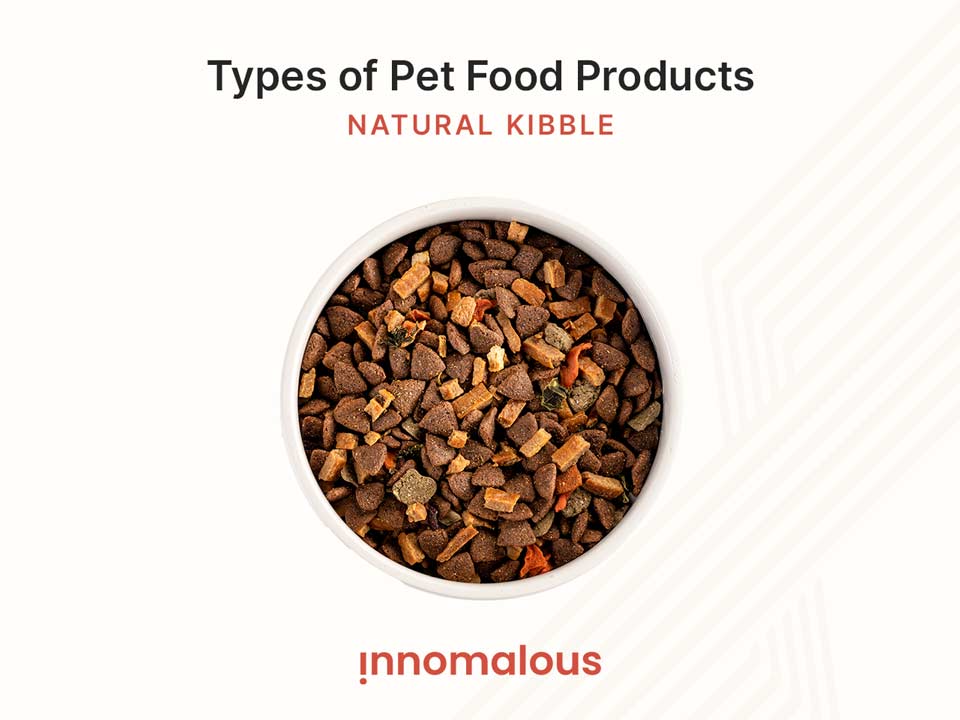 Natural Kibble Dog Food - Pet Foods 101 and Fundamentals of Pet Nutrition, Product Types, Processing, Pricing Segments and Emerging Trends for Pet Food Business Owners - Innomalous Pet Food Manufacturer India